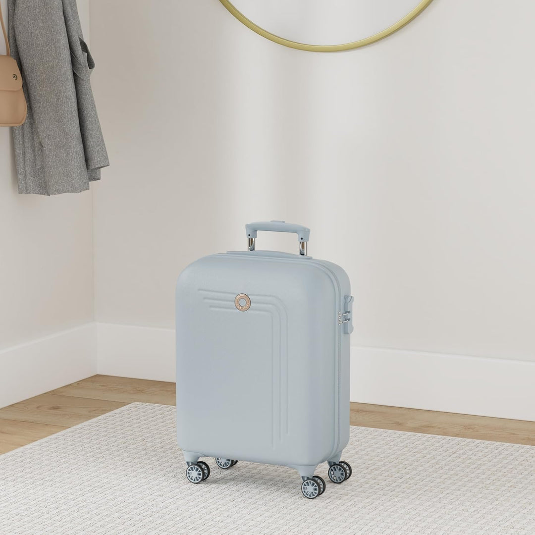 Movom Riga Kabinenkoffer Blau 40x55x20 cms Hartschalen ABS Kombinationsschloss 37L 2,8Kgs 4 Doppelrä
