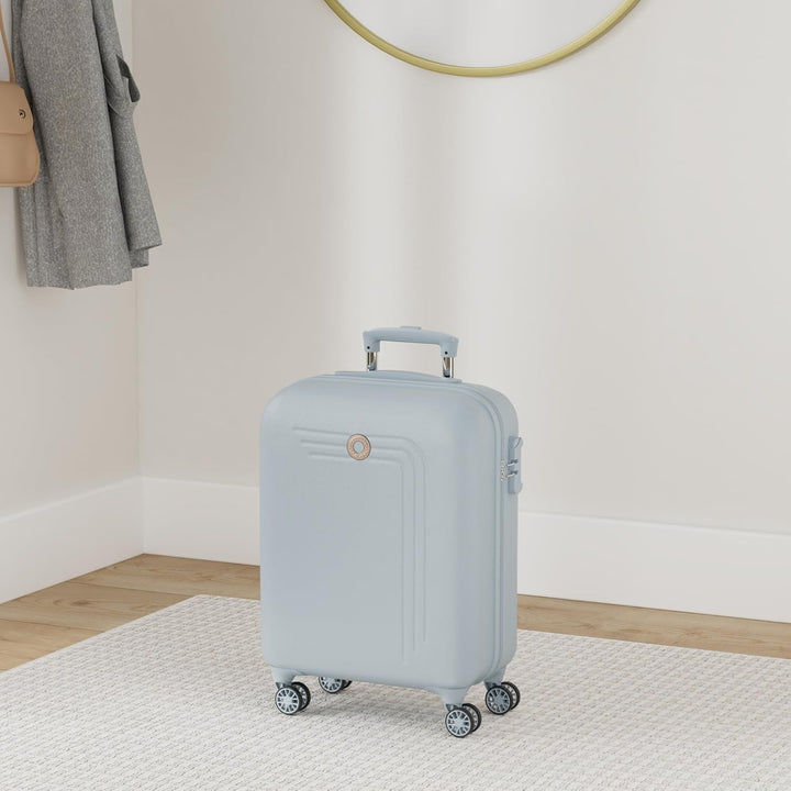 Movom Riga Kabinenkoffer Blau 40x55x20 cms Hartschalen ABS Kombinationsschloss 37L 2,8Kgs 4 Doppelrä
