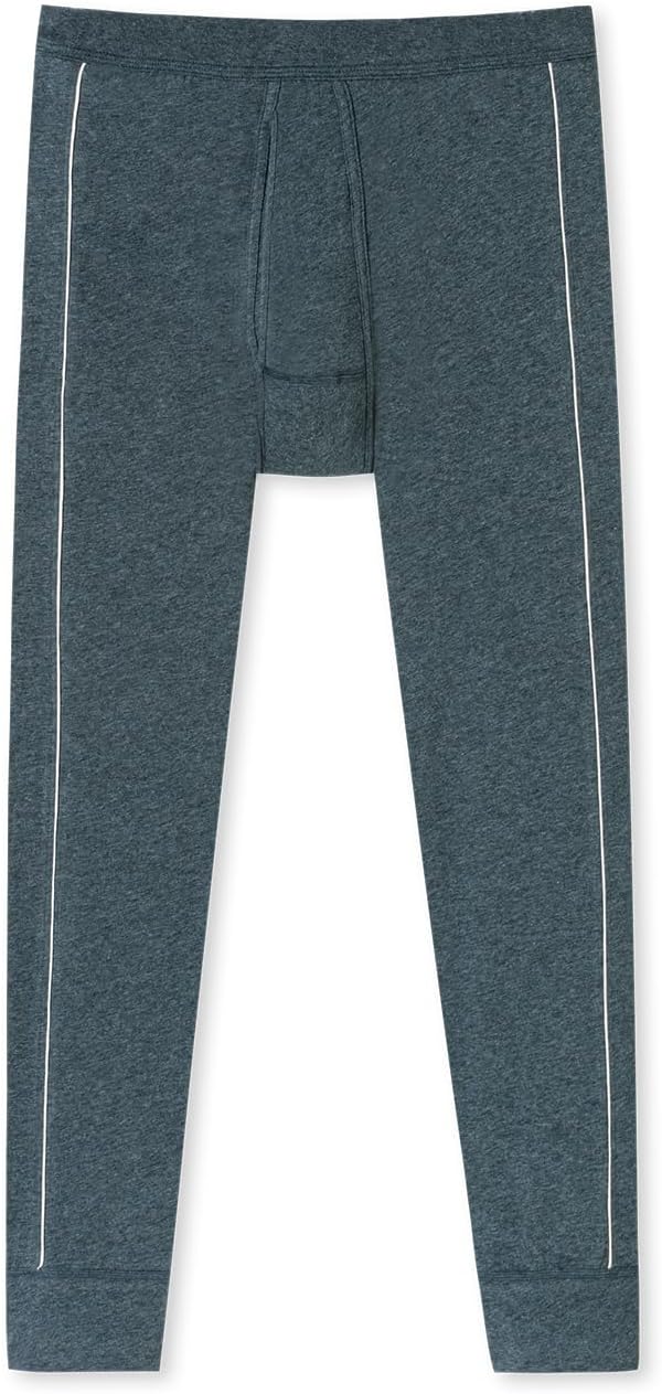 Schiesser Herren lange Unterhose mit Eingriff - Comfort Fit M Blau-mel._181840, M Blau-mel._181840