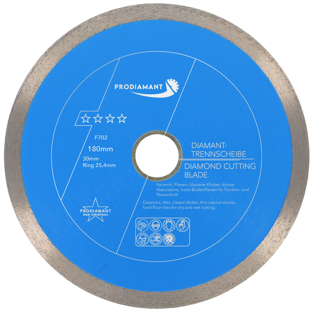 PRODIAMANT Profi Diamant-Trennscheibe PRORIM 180 mm x 30/25,4 mm kein ausbrechen bei glasierten Flie