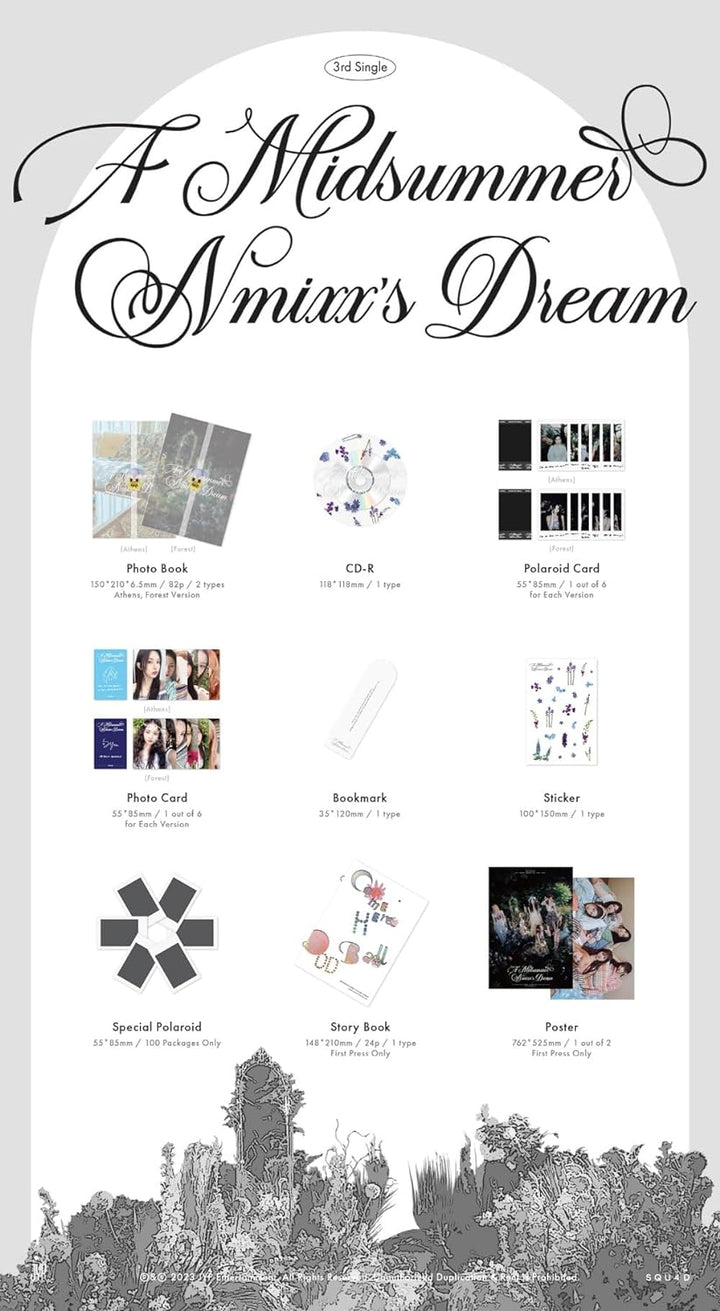NMIXX - 3rd Single Album A Midsummer NMIXX's Dream CD+Pre-Order Benefit+Folded Poster (2 versions SE