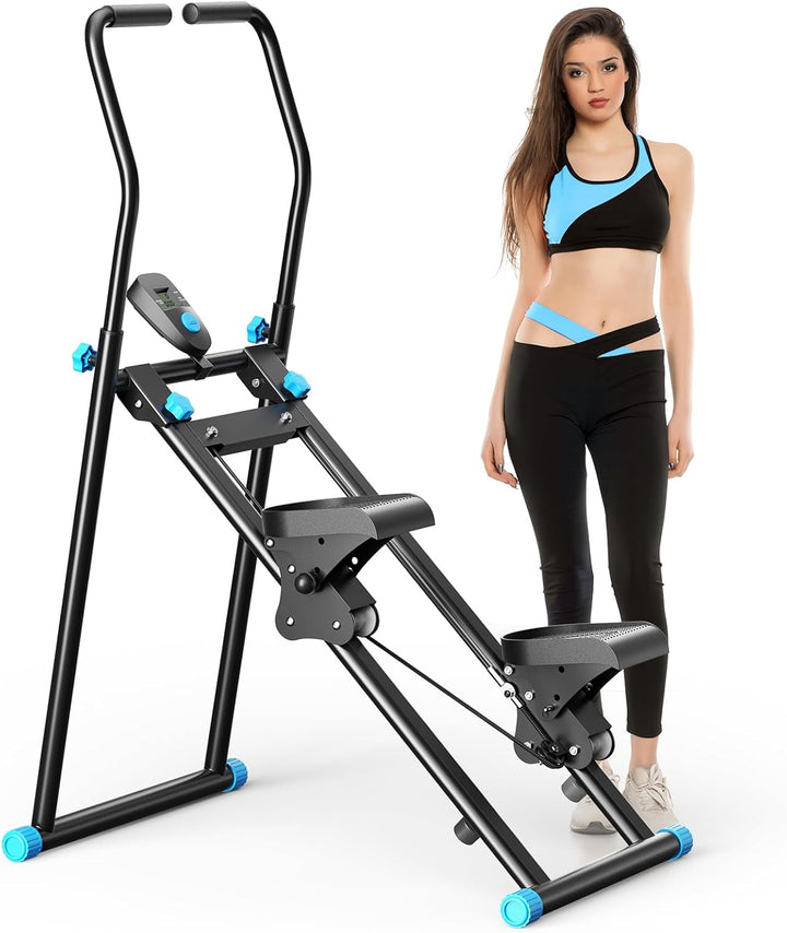 Tragbarer Cross-Training-Stepper, Einstellbarer Lenker, mit LCD-Bildschirm, tragende Kapazität 150 k