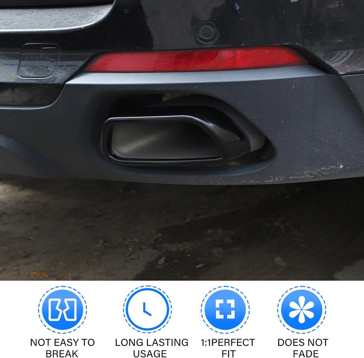 DIYUCAR Auspuffblende für X5 F15 2014–2018 X6 F16 2015–2019 Edelstahl Schalldämpfer Auspuffrohr Hals