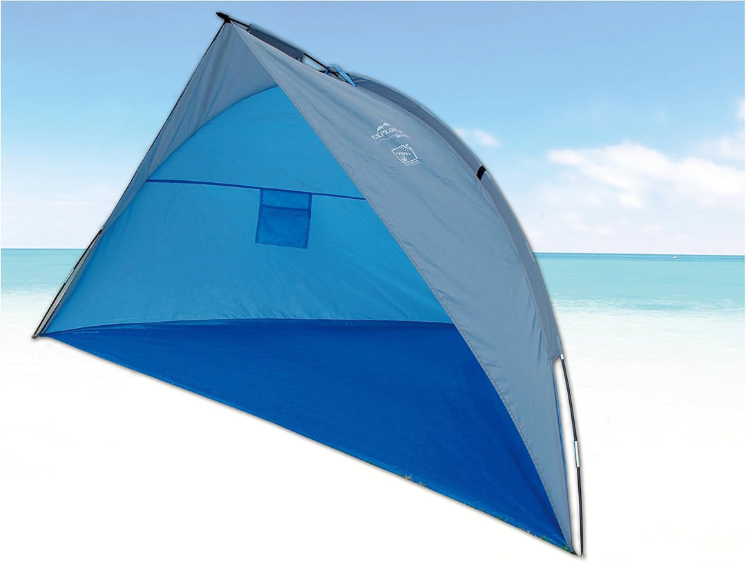 Strandmuschel Explorer Windschutz UV-Schutz 80 Strandzelt Reise Sichtschutz Zelt extra kleines Packm