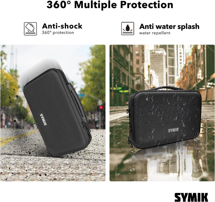 SYMIK Tasche für Insta360 X5 X4 Air, Wasserdicht, Stossfest, Kompakt, Reisetasche mit Schultergurt,