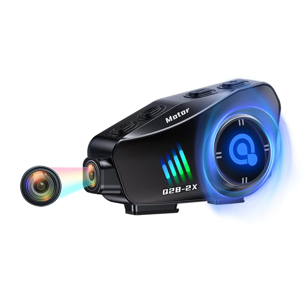 Motorrad Helm Headset Bluetooth mit 1080P Kamera Intercom Motorrad Gegensprechanlage Fahrrad Kommuni