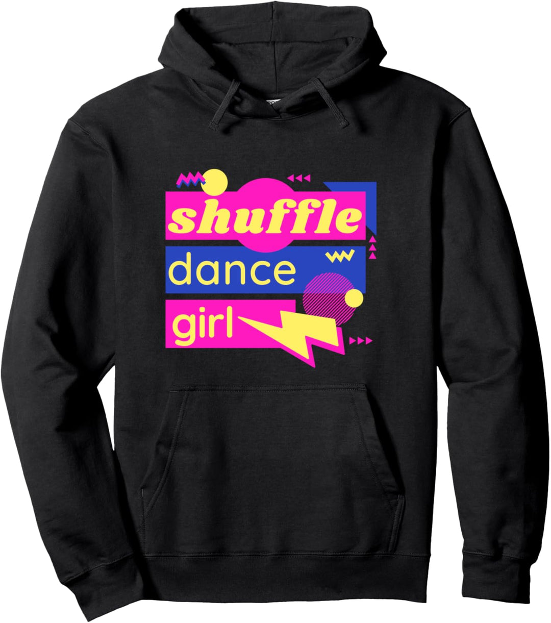 80's Style Shuffle Dance Girl Pullover Hoodie