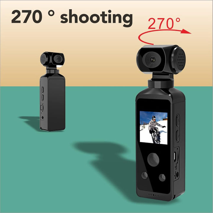 4K HD Camera mit WLAN, 30 M Wasserdichtes Gehäuse, Drehbarer Ständer, Kabelloses Audiogerät, Vielsei
