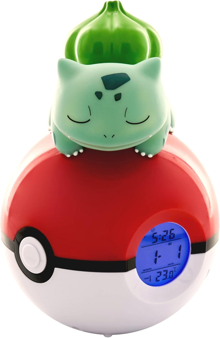 Teknofun - Leuchtender Wecker Pokémon - Bulbizarre Schläft Auf Einem Pokéball - Multifunktions - Gib