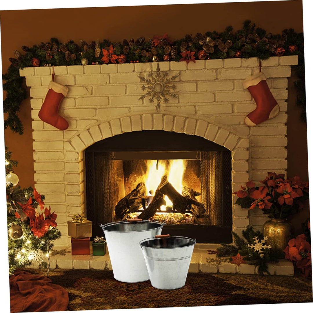 Garneck 2stücke Ascheeimer Für Draussen Und Drinnen Kohleeimer Für Grill Kamin Und Feuerstelle Eimer