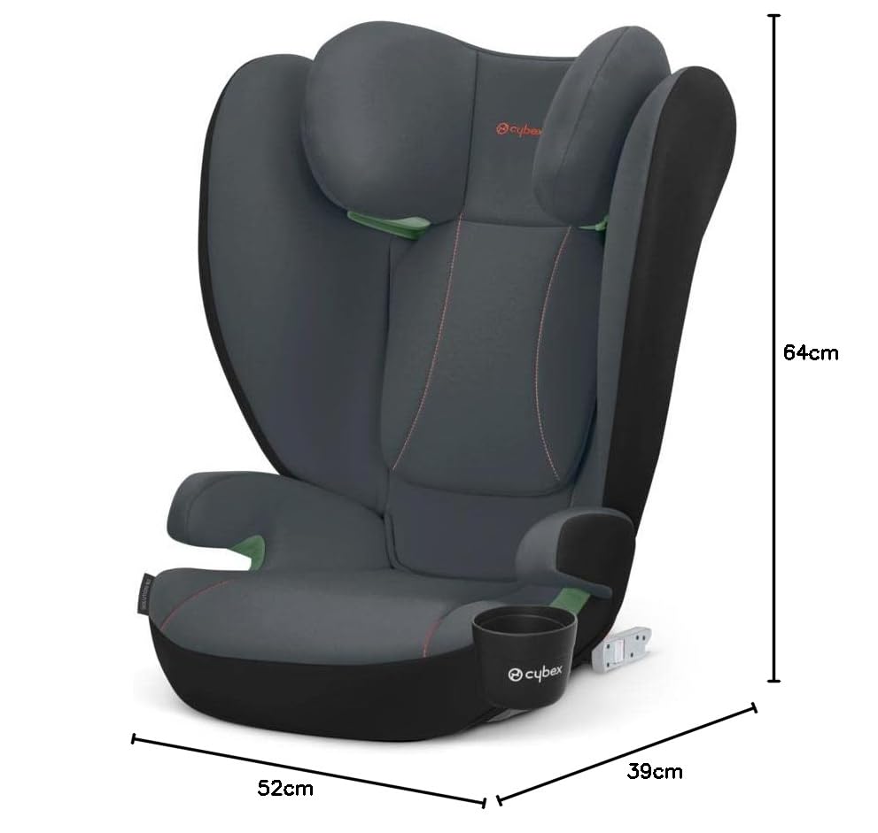 CYBEX Silver Autositz Solution B2 i-Fix, Inkl. Getränkehalter, Für Autos mit und ohne ISOFIX, Ab ca.