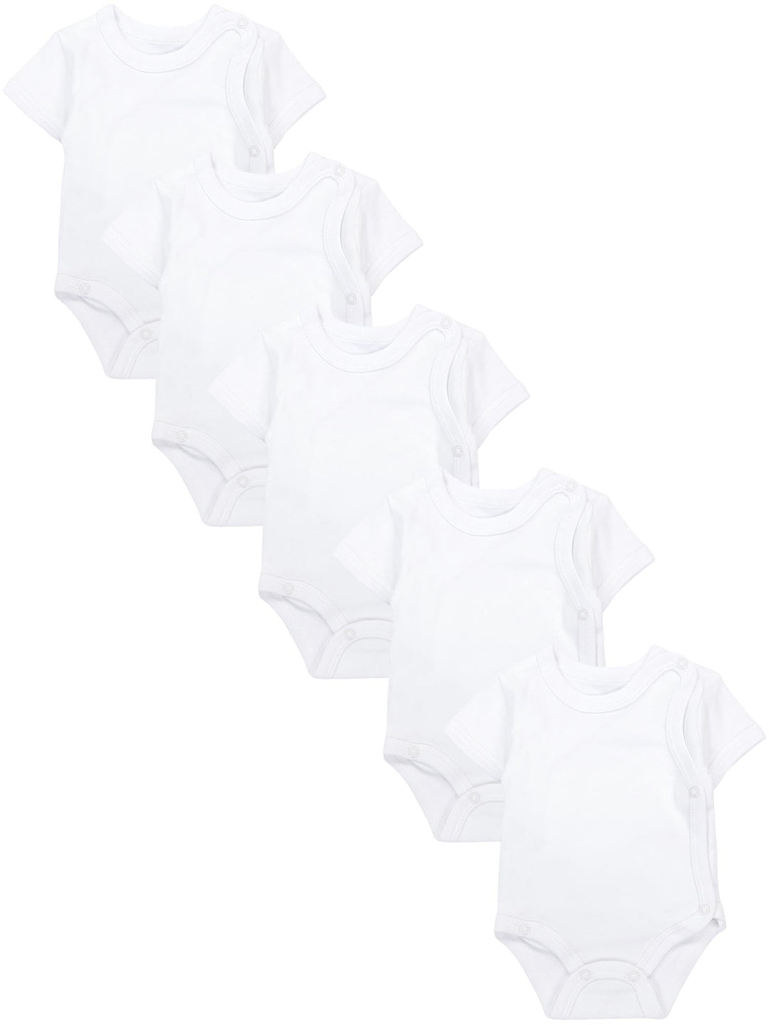 TupTam Baby Body Kurzarm 5er Pack – Wickelbody Body Baby aus Baumwolle für Jungen und Mädchen 50 Wei