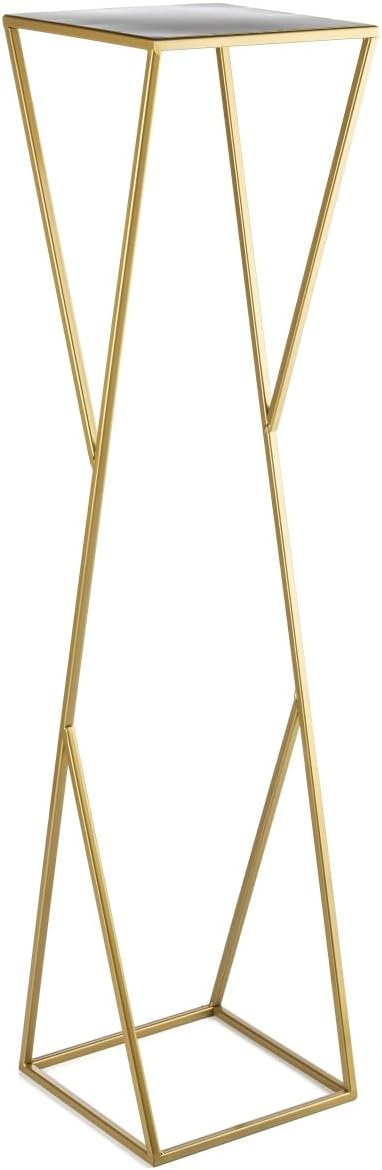 HowHomely Blumenständer Metall 100 x 24 cm - Solider und Minimalistischer Blumenhocker - Gold Pflanz