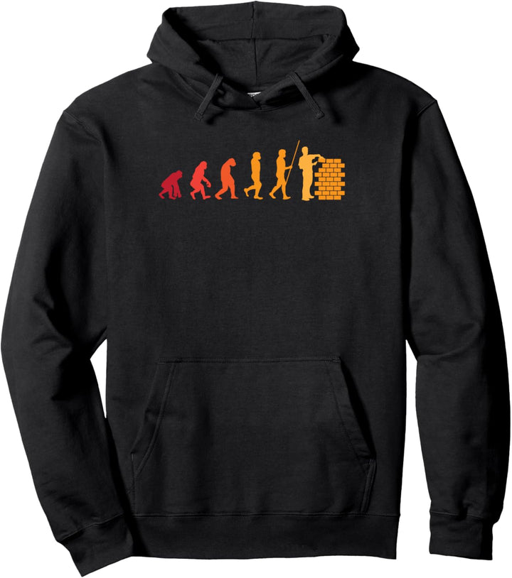 Maurer Evolution | lustiges Wandbauer-Geschenk Pullover Hoodie