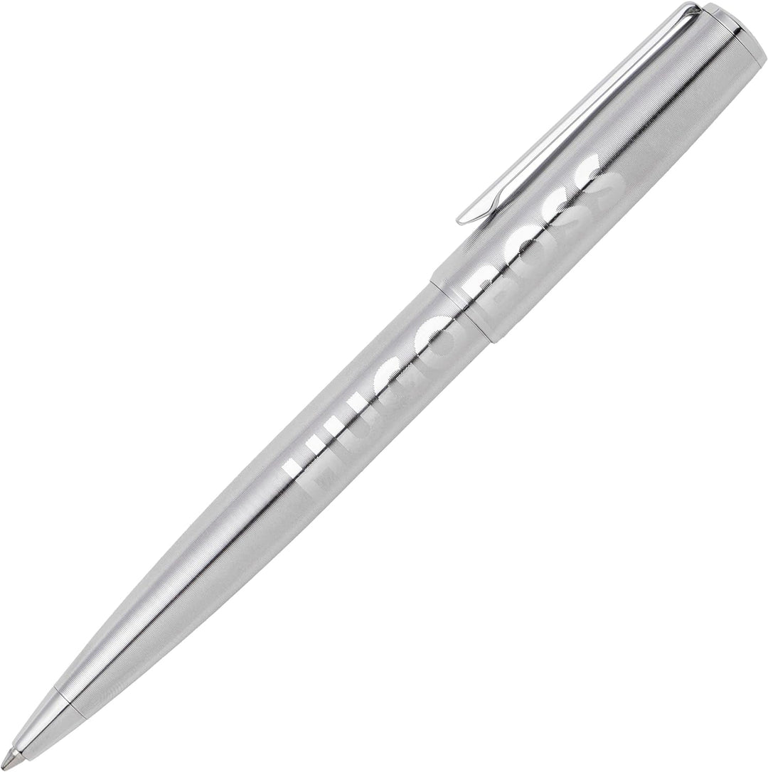 Hugo Boss Stifte-Set Label Chrome HPBP209B (Kugelschreiber & Füllfederhalter) | Geschenkbox