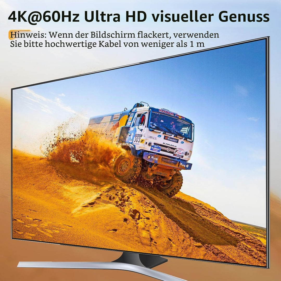 KVM Switch 3 PC 2 Monitore USB C HDMI DP, EDID | KVM Switch 2 Monitor für 1 Laptop und 2 PC, 73W PD,