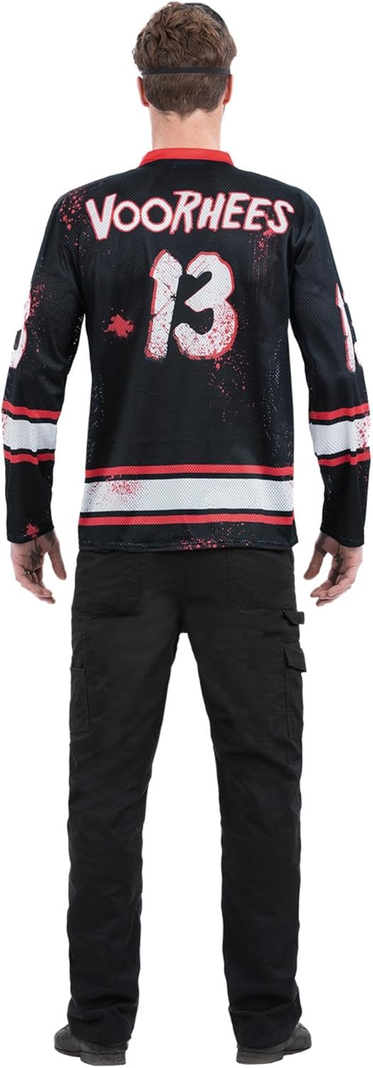 Smiffys 81017 Friday the 13th, Hockey-Top, Herren, Schwarz & Weiss Medium (Chest 38-40), Medium (Che