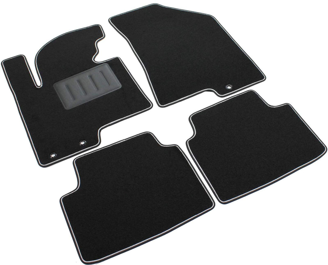 Il Tappeto Auto, SPRINT01600, Automatten, Schwarz, rutschfest, zweifarbiger Rand, mit Gummi verstärk