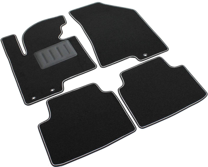 Il Tappeto Auto, SPRINT01600, Automatten, Schwarz, rutschfest, zweifarbiger Rand, mit Gummi verstärk