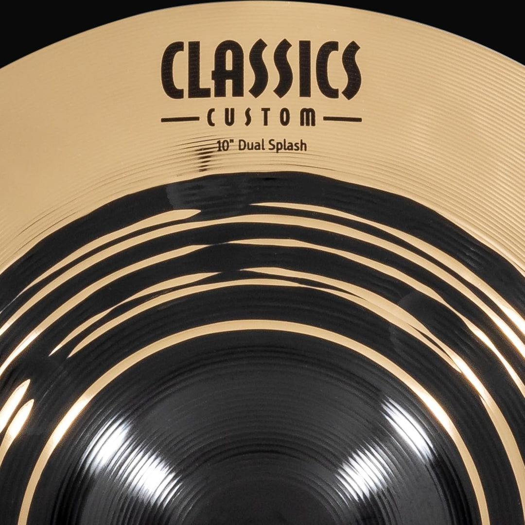 Meinl Classics Custom Dual 10 Zoll Splash (Video) Schlagzeug Becken (25,40cm) B12 Bronze, Dunkles un