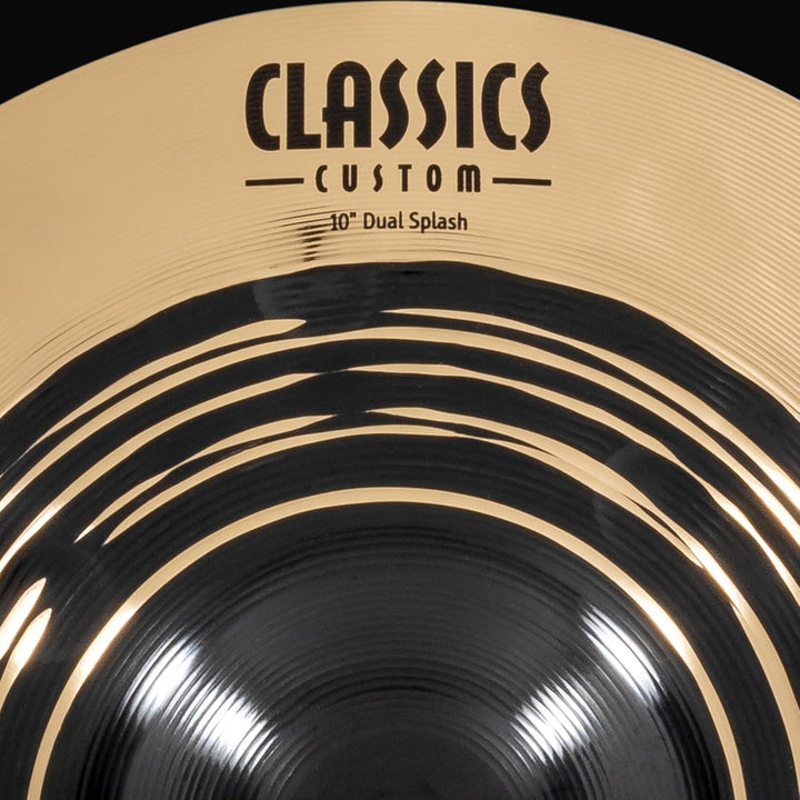 Meinl Classics Custom Dual 10 Zoll Splash (Video) Schlagzeug Becken (25,40cm) B12 Bronze, Dunkles un
