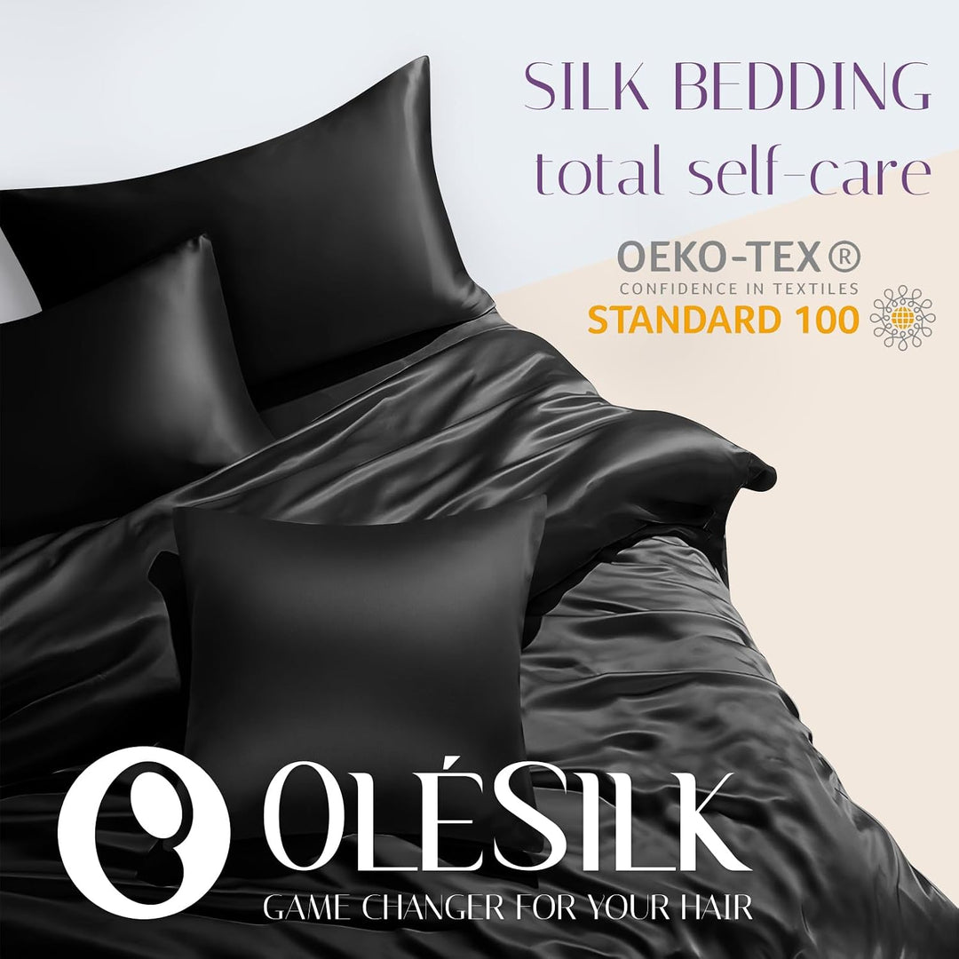 OLESILK Seide Kissenbezug Kissenhülle Haar- und Hautpflege mit Verstcktem Reissverschluss 19 Momme 1
