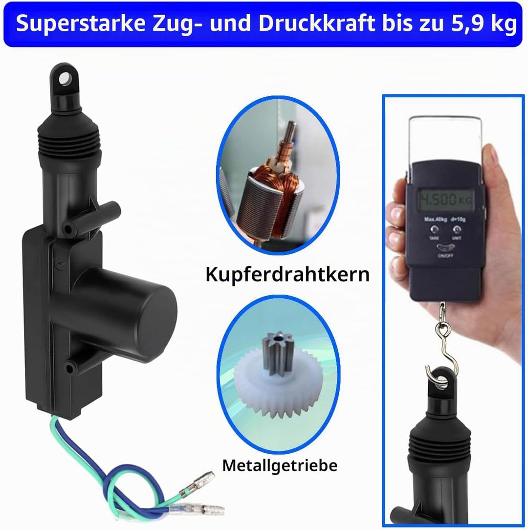 4 Stück KFZ Türschloss Stellantrieb 12V Türschloss Aktuatoren Set Zentrale Tür Verriegelung Stellmot