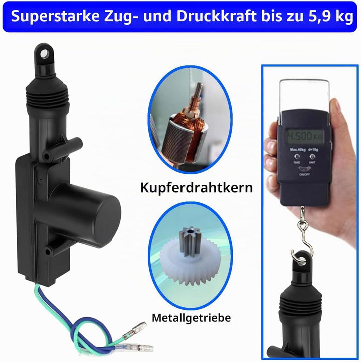 4 Stück KFZ Türschloss Stellantrieb 12V Türschloss Aktuatoren Set Zentrale Tür Verriegelung Stellmot