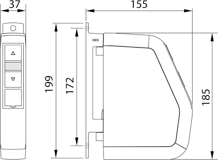 HOMEPILOT Gurtwickler RolloTron premium Aufputz - Elektrischer Gurtwickler zur Aufputzmontage HOMEPI