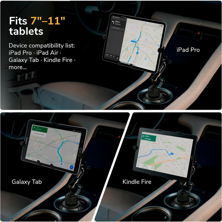 Mount-It! Premium Getränkehalter Tablet-Halterung für Autos – Tablet ELD Mount – Robuste Aluminium T