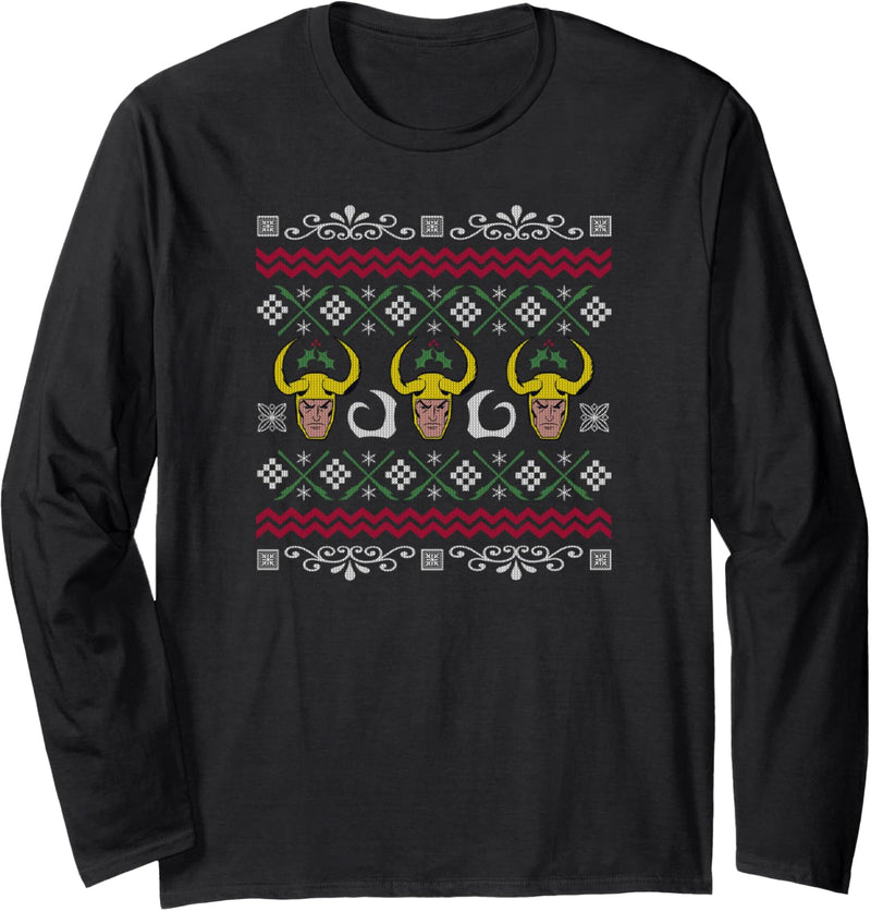 Marvel Loki Ugly Weihnachten Langarmshirt