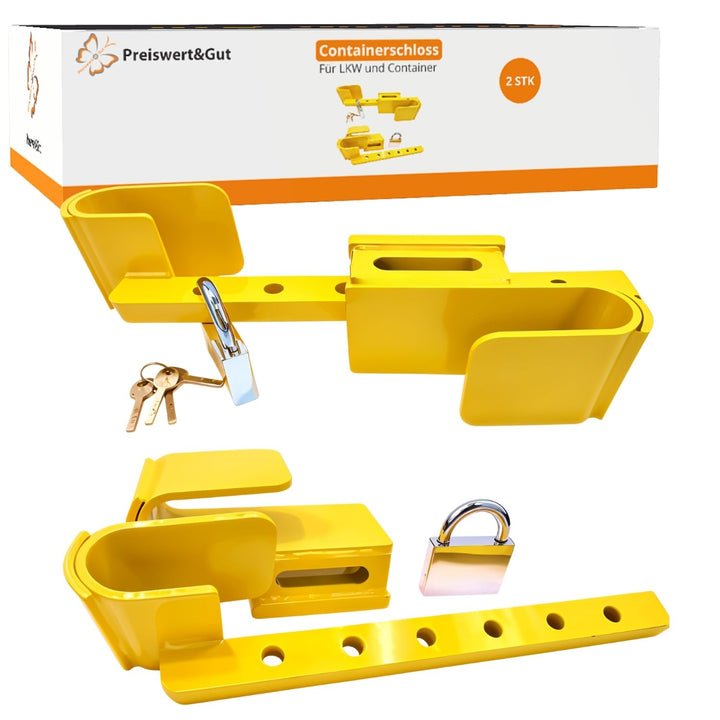 Preiswert&Gut 2 x Containerschloss ausziehbar 23–42 cm Container Schloss gehärtetem Stahl für Contai