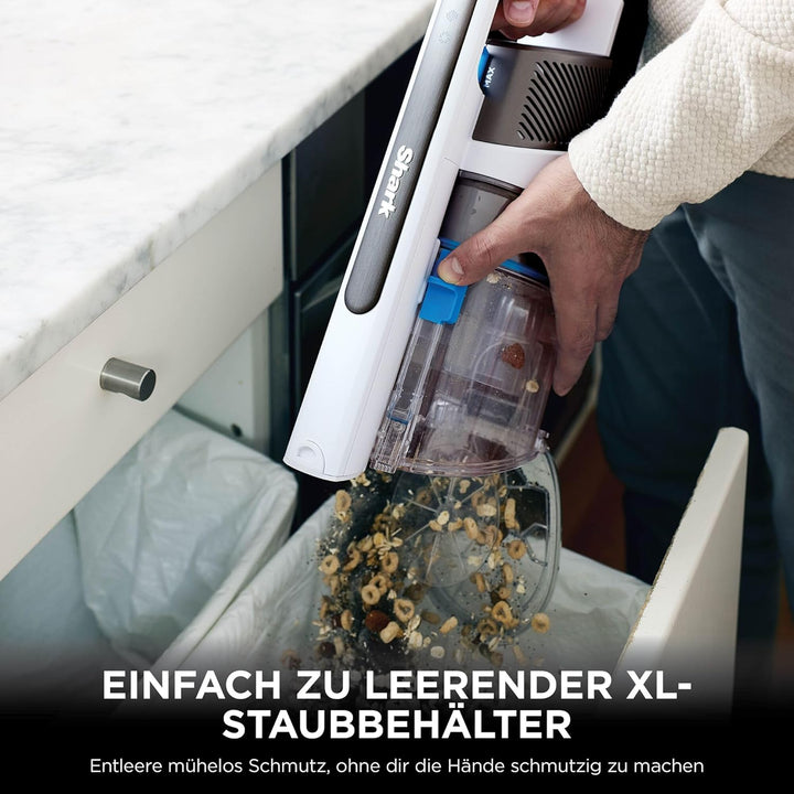 Shark PowerPro Akku-Staubsauger freistehend, bis 50 Min. Laufzeit, kabellos, beutellos, für Tierhaar