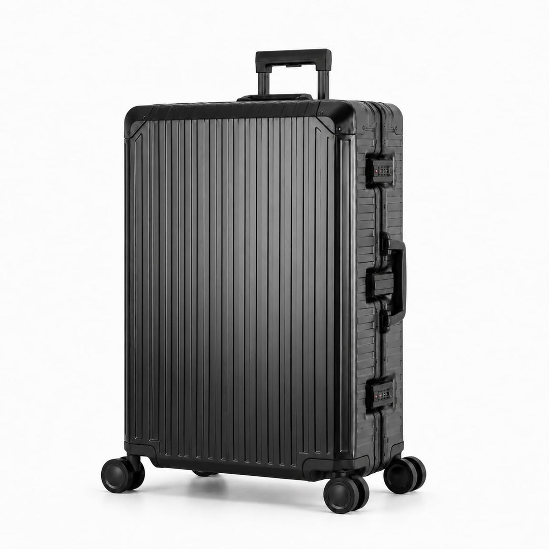 Travelhouse Tokyo 100% Aluminium Koffer 77cm 2X TSA Zahlenschloss 4 Silent Move Doppelräder 360° Rol