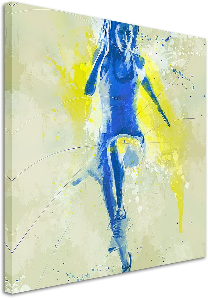 Paul Sinus Art Running Woman 60x60cm SPORTBILDER Splash Art Wandbild Aquarell Art