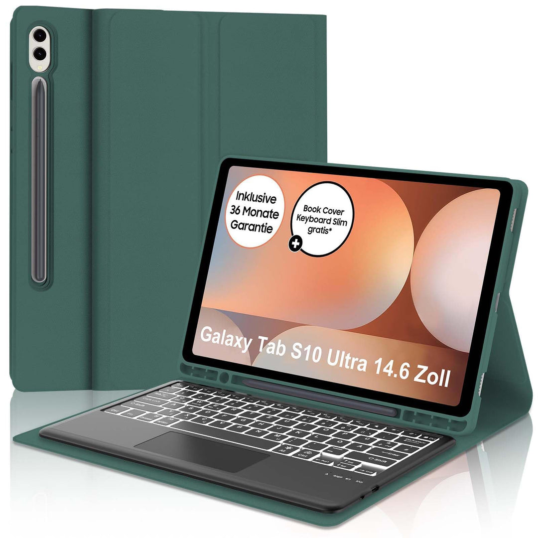 IVEOPPE Tastatur für Samsung Galaxy Tab S10 Ultra 2024, Hülle mit Tastatur Galaxy Tab S10/S9 Ultra,