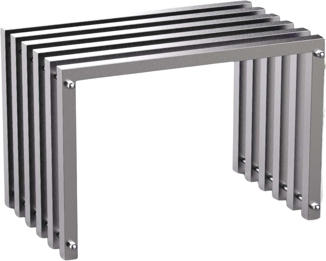 DanDiBo Sitzhocker Edelstahl Modern Wetterfest Metall Massiv 96643 Sitzbank 60 cm Outdoor Garten Hoc