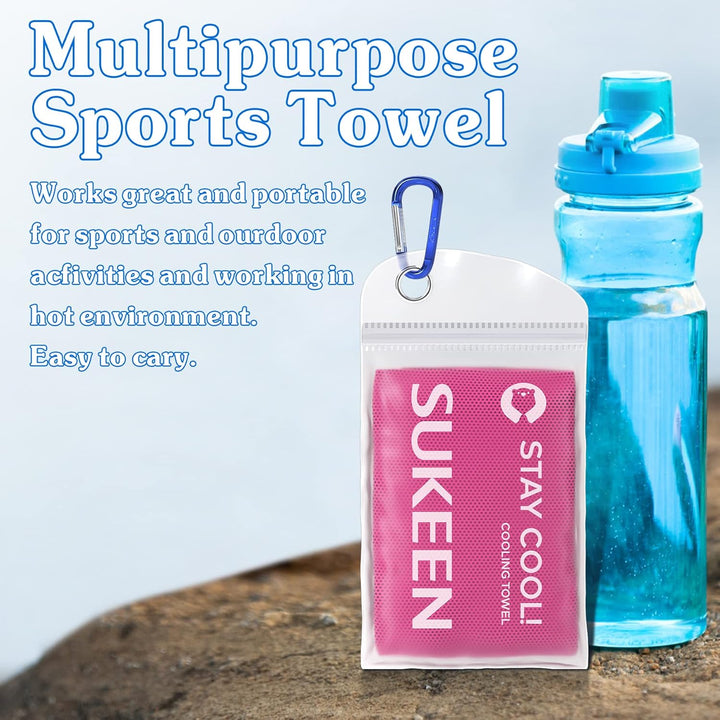 Sukeen Kühlendes Handtuch, Kühlhandtuch Cooling Towel, Gym Handtuch, Eishandtuch Kühltuch Hals, Kühl