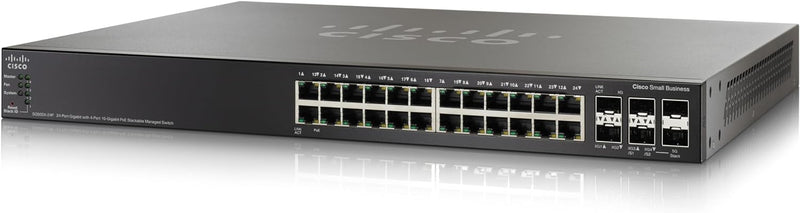 Cisco Small Business SG500X-24P - Switch - L3 - verwaltet - 24 x 10/100/1000 (PoE) + 4 x 10 Gigabit