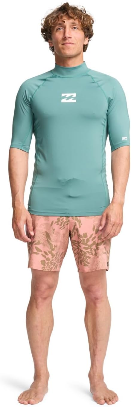 BILLABONG Herren Waves All Day Ss Rash-Guard-Shirt (1er Pack) XL Sea Green, XL Sea Green