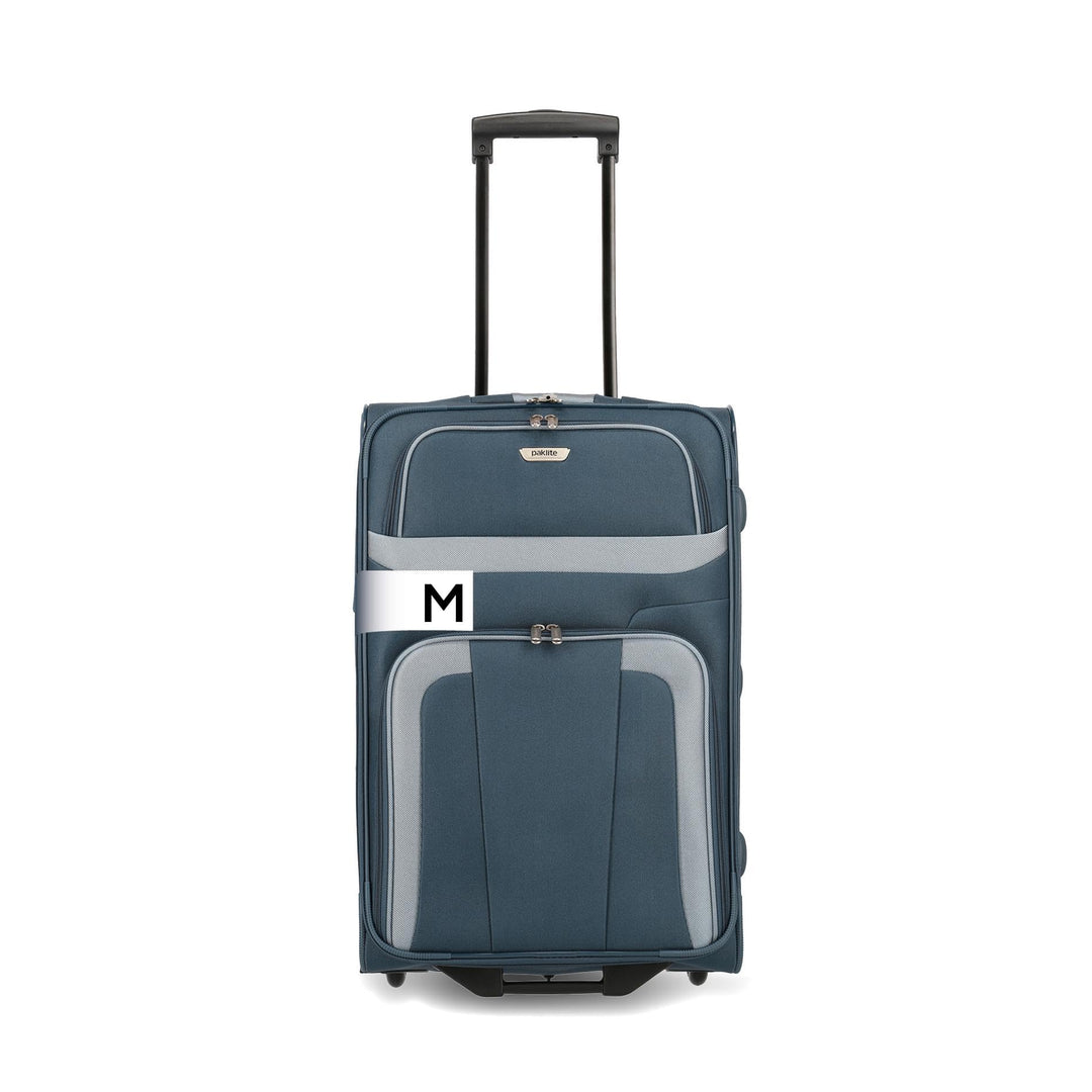 Travelite paklite 2-Rad Koffer Grösse M, Gepäck Serie ORLANDO: Klassischer Weichgepäck Trolley im ze