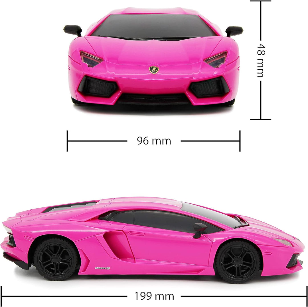 CMJ RC CARS Lamborghini Aventador LP700-4 Rosa Offiziell Lizenziertes ferngesteuertes Auto im Massst