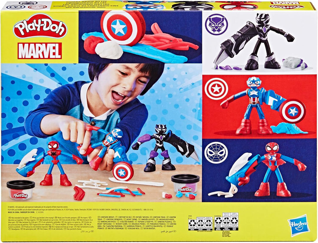 Play-Doh Marvel Helden Abenteuer-Set Action-Figuren Spielset, Marvel Helden Abenteuer-Set