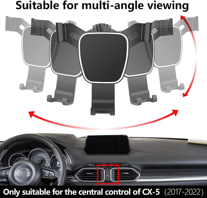 musttrue LUNQIN Auto-Handyhalterung für 2017–2023 Mazda CX-5 CX5 Autozubehör Navigationshalterung In
