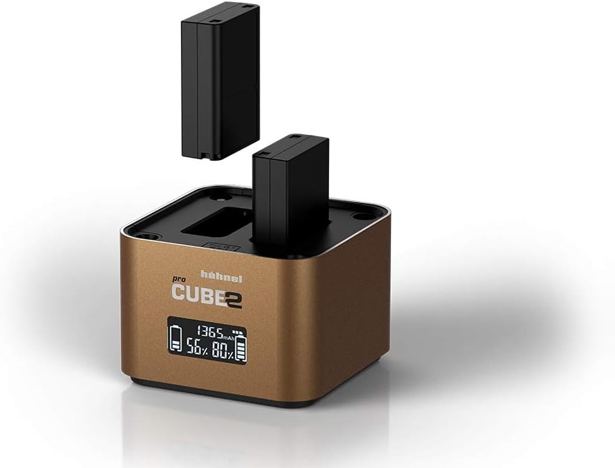Hähnel – ProCube 2 – DSLR Duo Charger – für Olympus – EU/UK/USA – Ladegerät für BLN-1, BLS-5 & BLH-1