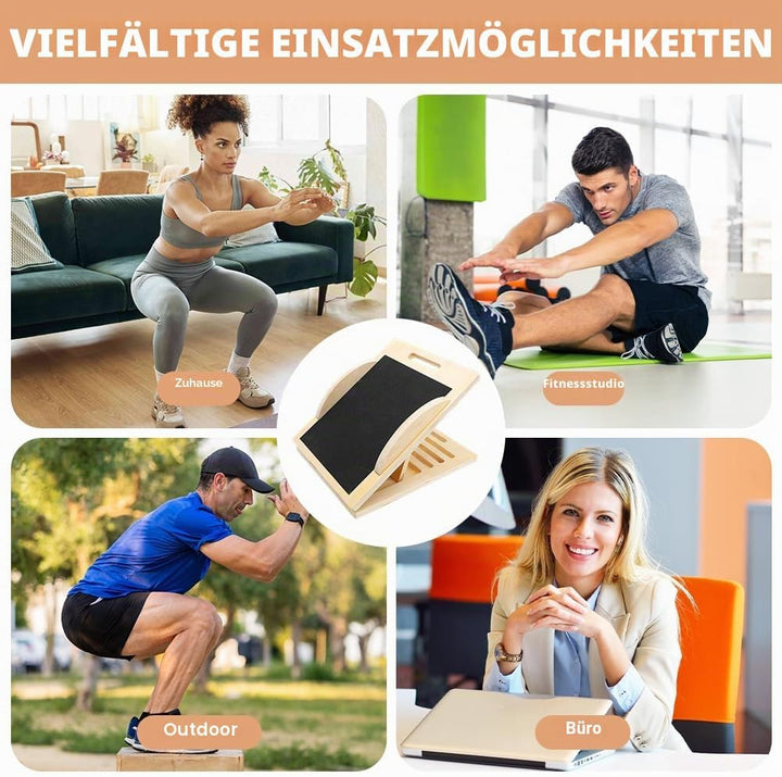 Balance Board Wadendehner aus Holz, Einstellbares Rutschfestes Balanceboard Schrägbrett Erwachsene f