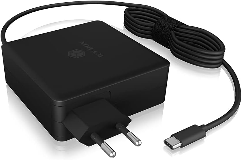 ICY BOX 90W USB-C Netzteil für Laptops, Tablets und Smartphones, Schutzfunktion, Power Delivery 3.0,