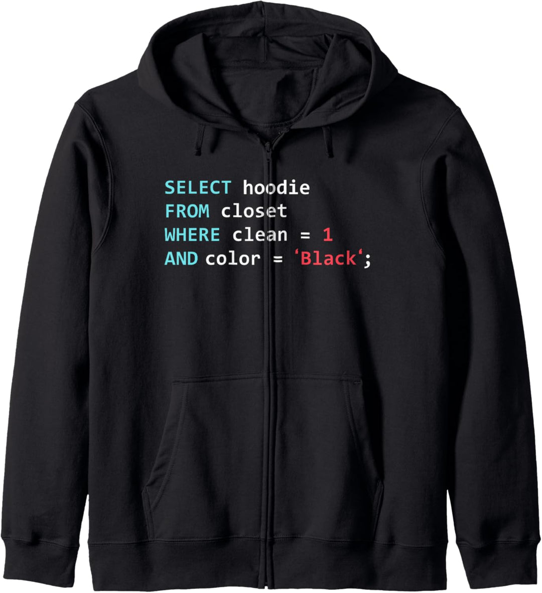 Datenbank SQL Query Informatiker Kapuzenjacke