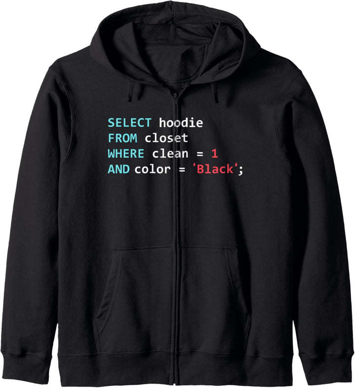 Datenbank SQL Query Informatiker Kapuzenjacke