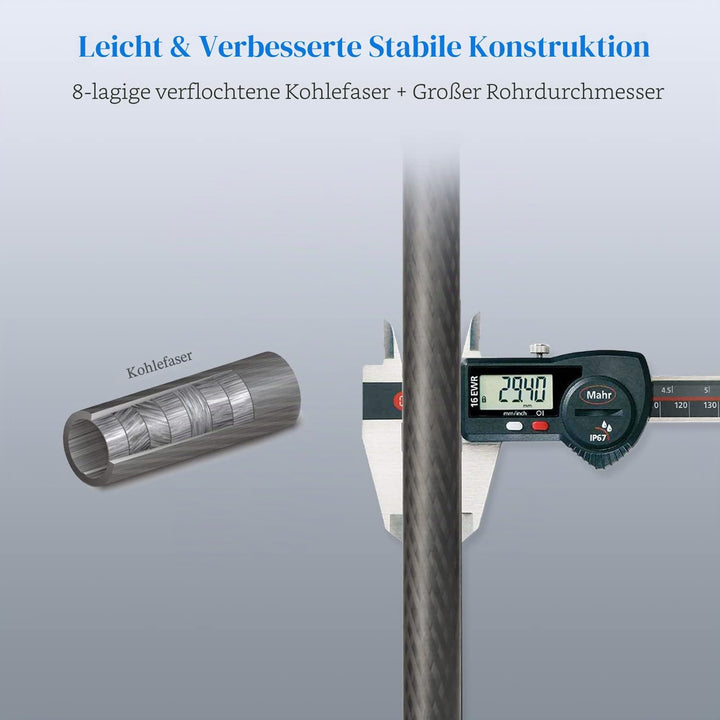 SIRUI Wasserdichtes Carbonfaser-Stativ, 175CM Professionelles Schwerlast-Kamerastativ mit dreieckige